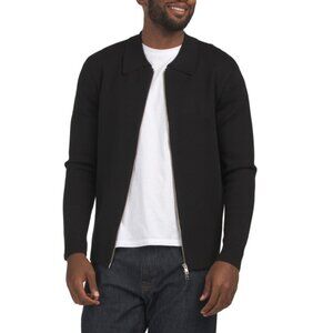 NN07 Black Wool Blend Harald 6530 Full Zip Sweater